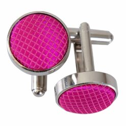 Fuchsia Pink Solid Check Cufflinks Fuchsia Pink Solid Check Cufflinks