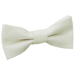 Ivory Solid Check Pre-Tied Bow Tie for Boys Ivory Solid Check Pre-Tied Bow Tie for Boys