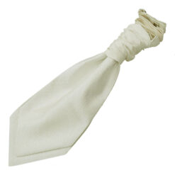 Ivory Solid Check Pre-Tied Wedding Cravat for Boys