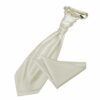 Ivory Solid Check Wedding Cravat and Pocket Square Set