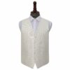Ivory Solid Check Wedding Waistcoat