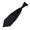 Black Solid Check Pre-Tied Wedding Cravat