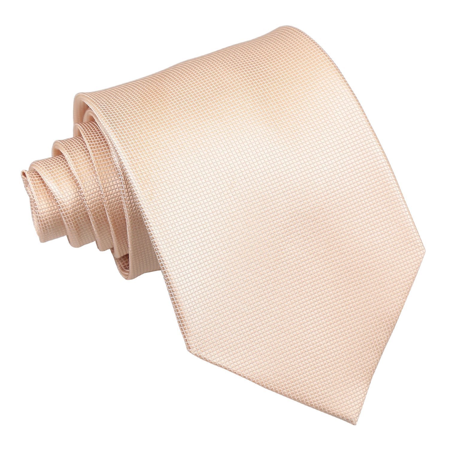 Men's Solid Check Champagne Tie