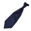 Navy Blue Solid Check Pre-Tied Wedding Cravat