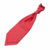 Red Solid Check Pre-Tied Wedding Cravat