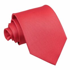 Red Solid Check Tie