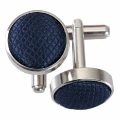 Navy Blue Solid Check Cufflinks Navy Blue Solid Check Cufflinks