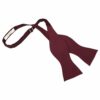 Burgundy Solid Check Self-Tie Bow Tie
