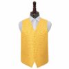 Sunflower Gold Solid Check Wedding Waistcoat