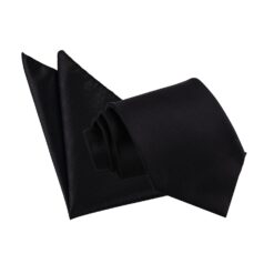 Black Solid Check Tie and Pocket Square Set Black Solid Check Tie and Pocket Square Set