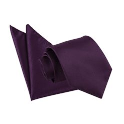 Cadbury Purple Solid Check Tie and Pocket Square Set Cadbury Purple Solid Check Tie and Pocket Square Set