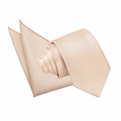 Champagne Solid Check Tie and Pocket Square Set Champagne Solid Check Tie and Pocket Square Set