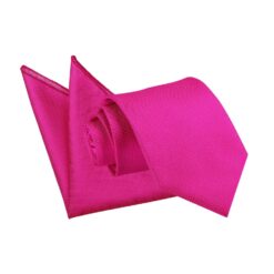 Fuchsia Pink Solid Check Tie and Pocket Square Set Fuchsia Pink Solid Check Tie and Pocket Square Set