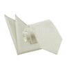 Ivory Solid Check Tie and Pocket Square Set