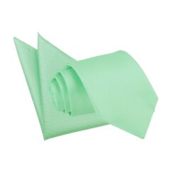 Mint Green Solid Check Tie and Pocket Square Set