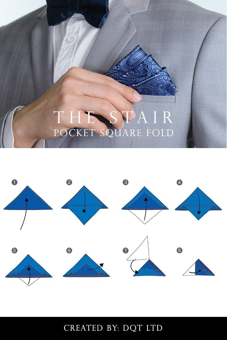 How To Fold a Stair Pocket Square (9 of 11) by DQT How To Fold a Stair Pocket Square (9 of 11) by DQT