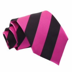 Hot Pink and Black Striped Tie