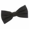 Black Suede Pre-Tied Bow Tie