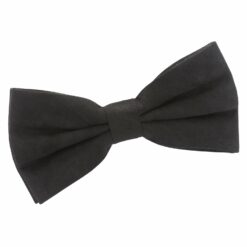 Black Suede Pre-Tied Bow Tie Black Suede Pre-Tied Bow Tie