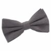 Charcoal Suede Pre-Tied Bow Tie
