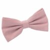 Dusty Pink Suede Pre-Tied Bow Tie