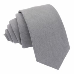 Grey Suede Slim Tie