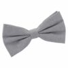 Grey Suede Pre-Tied Bow Tie