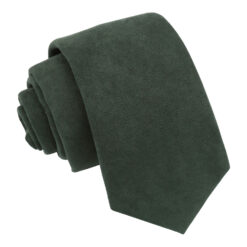 Hunter Green Suede Slim Tie Hunter Green Suede Slim Tie