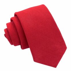 Red Suede Slim Tie Red Suede Slim Tie