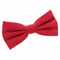 Red Suede Pre-Tied Bow Tie Red Suede Pre-Tied Bow Tie