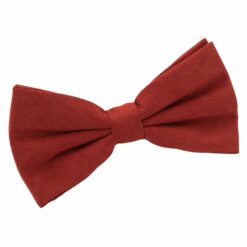Rust Suede Pre-Tied Bow Tie