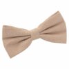 Tan Suede Pre-Tied Bow Tie