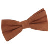 Toffee Brown Suede Pre-Tied Bow Tie