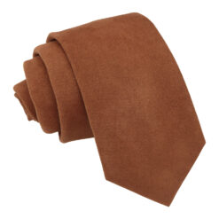 Toffee Brown Suede Slim Tie Toffee Brown Suede Slim Tie