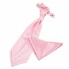 Baby Pink Swirl Wedding Cravat and Pocket Square Set