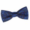 Black and Blue Swirl Pre-Tied Bow Tie for Boys