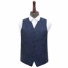 Black and Blue Swirl Wedding Waistcoat