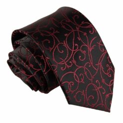 Black and Burgundy Swirl Tie Black and Burgundy Swirl Tie