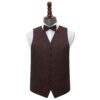 Black and Burgundy Swirl Wedding Waistcoat and Bow Tie Set