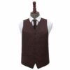 Black and Burgundy Swirl Wedding Waistcoat and Cravat Set