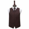 Black and Burgundy Swirl Wedding Waistcoat and Tie Set