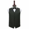 Black and Green Swirl Wedding Waistcoat and Bow Tie Set