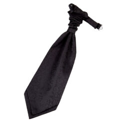 Black Swirl Pre-Tied Wedding Cravat Black Swirl Pre-Tied Wedding Cravat