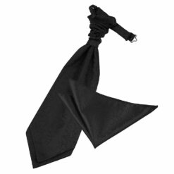 Black Swirl Wedding Cravat and Pocket Square Set Black Swirl Wedding Cravat and Pocket Square Set