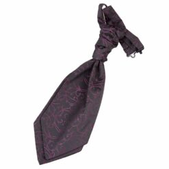 Black and Purple Swirl Pre-Tied Wedding Cravat for Boys Black and Purple Swirl Pre-Tied Wedding Cravat for Boys