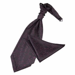 Black and Purple Swirl Wedding Cravat and Pocket Square Set Black and Purple Swirl Wedding Cravat and Pocket Square Set