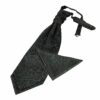 Black and Green Swirl Wedding Cravat and Pocket Square Set