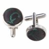 Black and Burgundy Swirl Cufflinks
