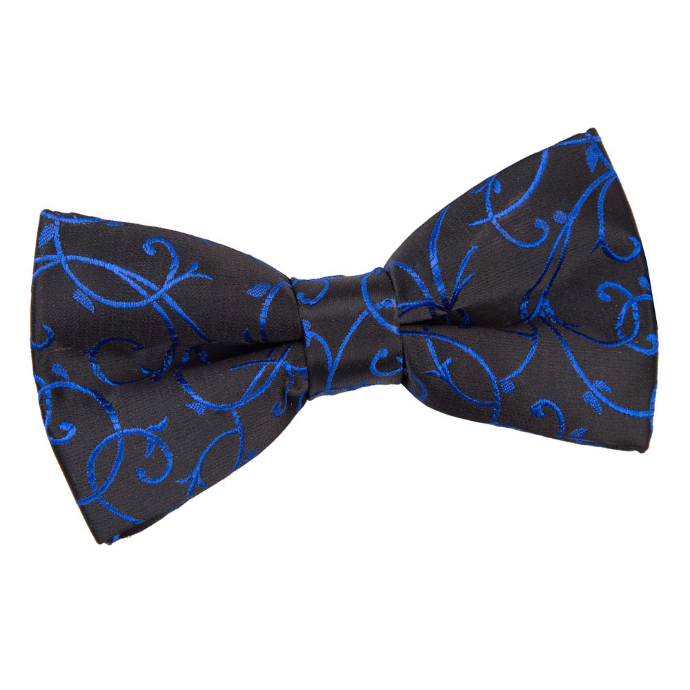 Men's Swirl Black & Blue Bow Tie