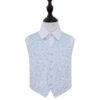 Baby Blue Swirl Wedding Waistcoat for Boys